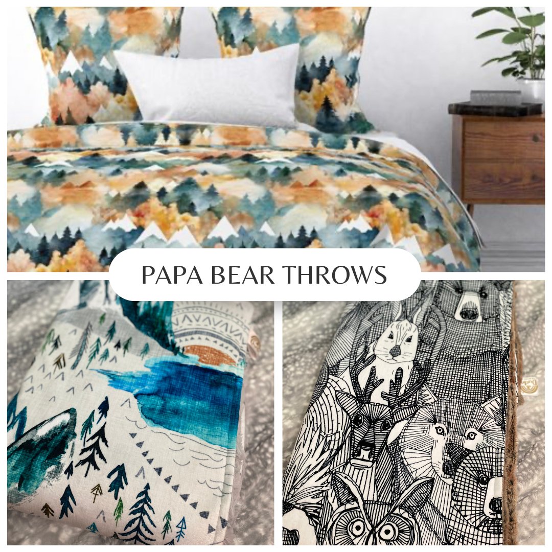 Papa Bear Size Minky Blanket