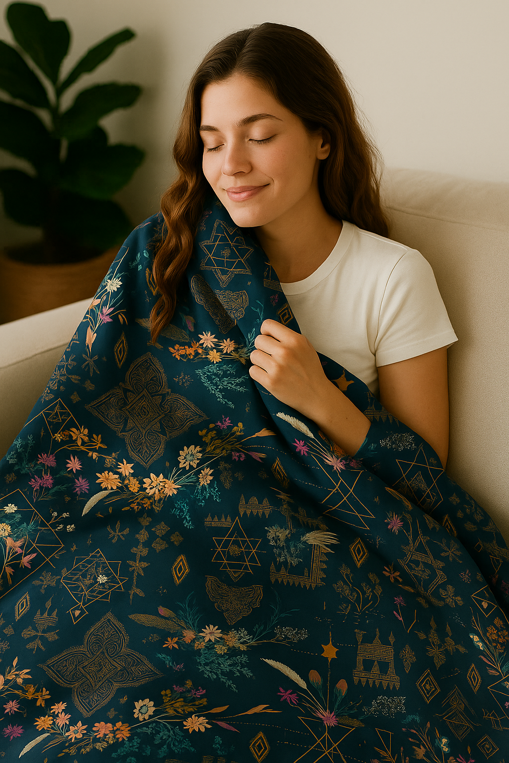 Hanging Garden of Sheba Mama Bear Minky Throw
