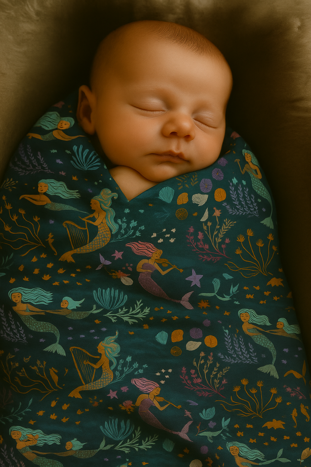 Musical Mermaids Minky Baby Blanket