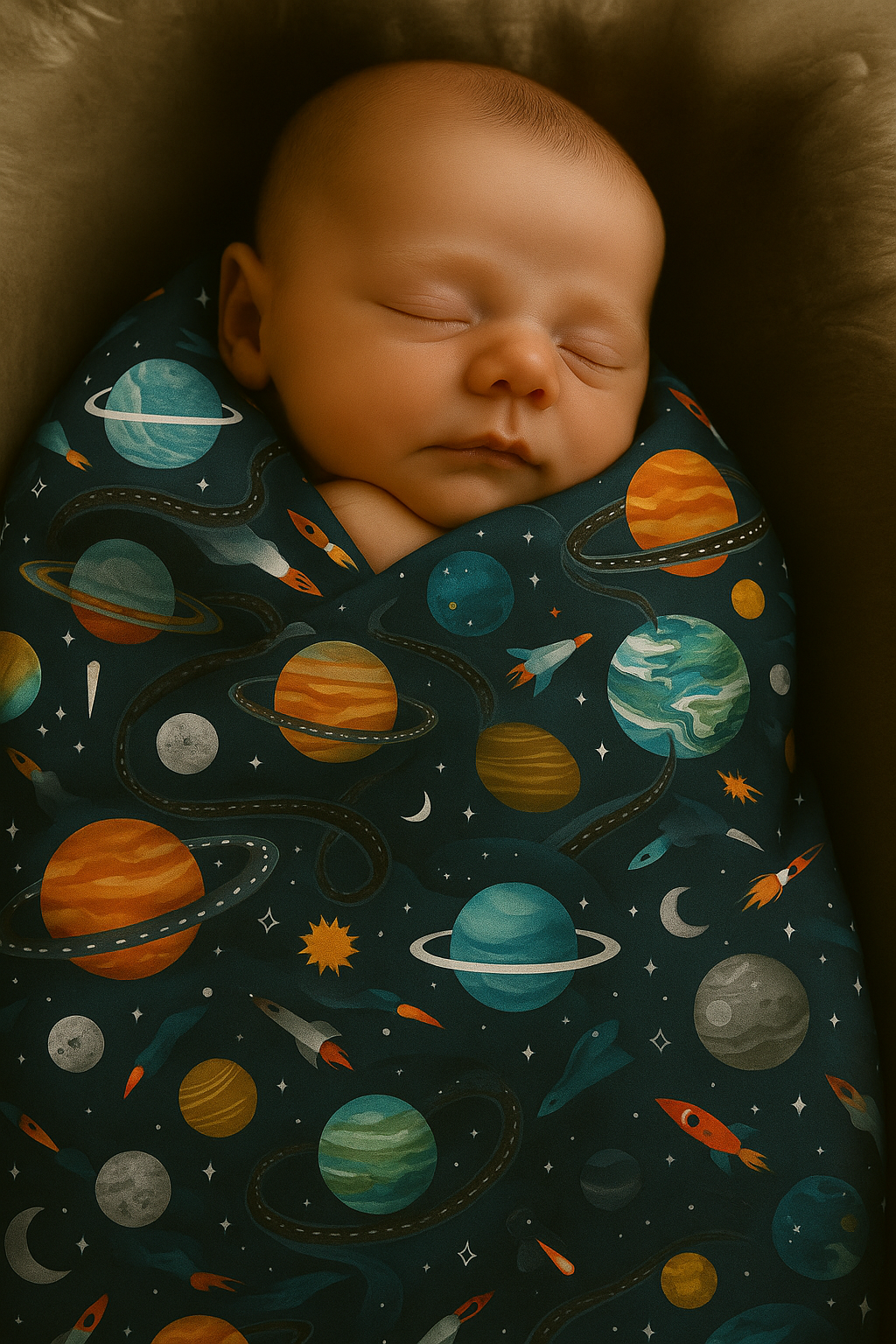 Planets Minky Baby Blanket