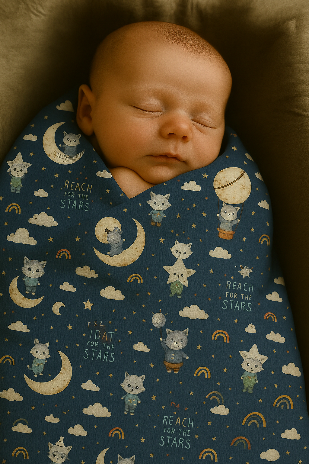 Reach For The Stars Minky Baby Blanket