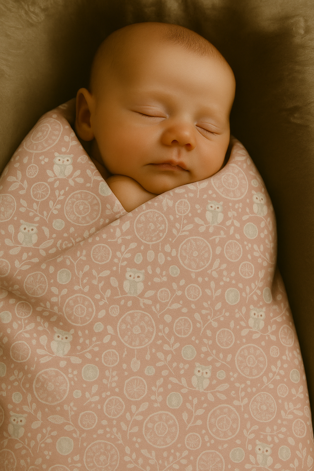 Owls and Dandelions Minky Baby Blanket