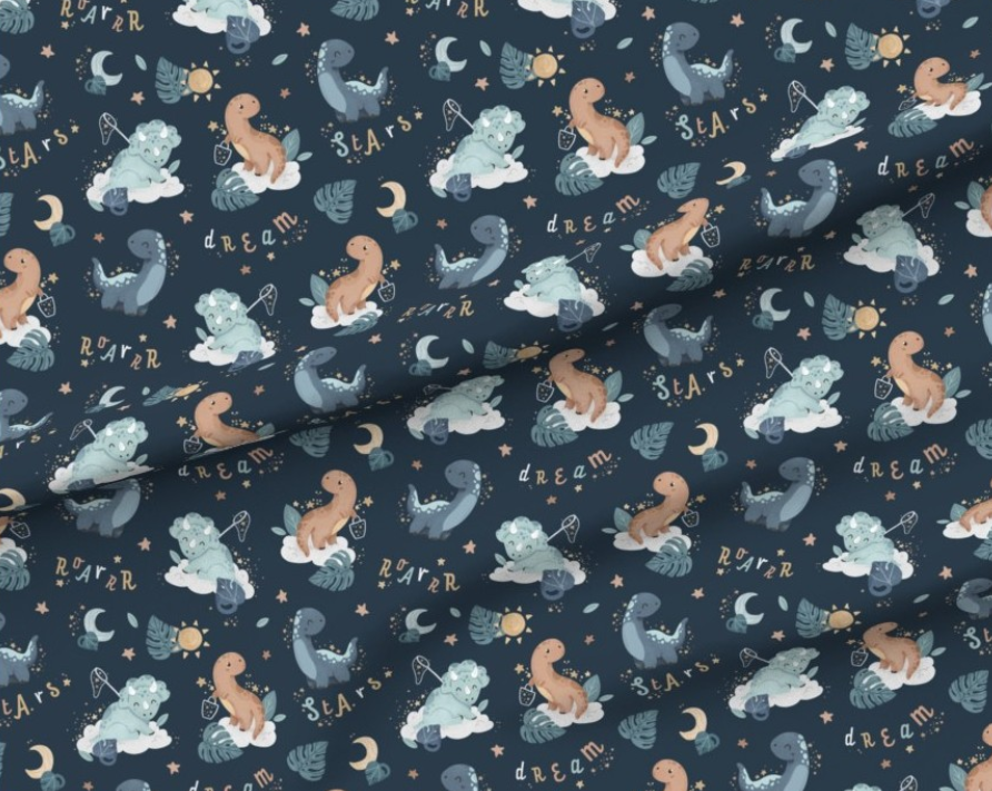 Dreamy Dinos Minky Baby Blanket