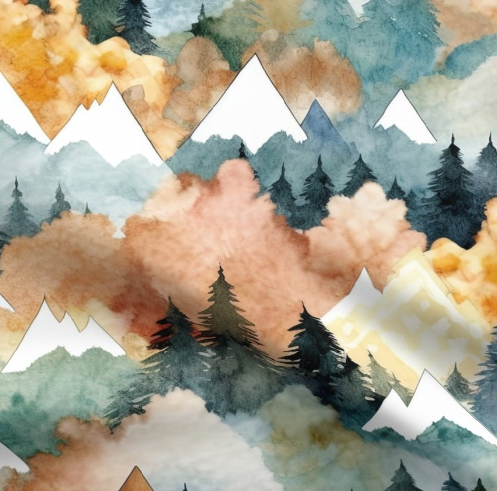 Geometric Mountains Papa Bear Minky Throw
