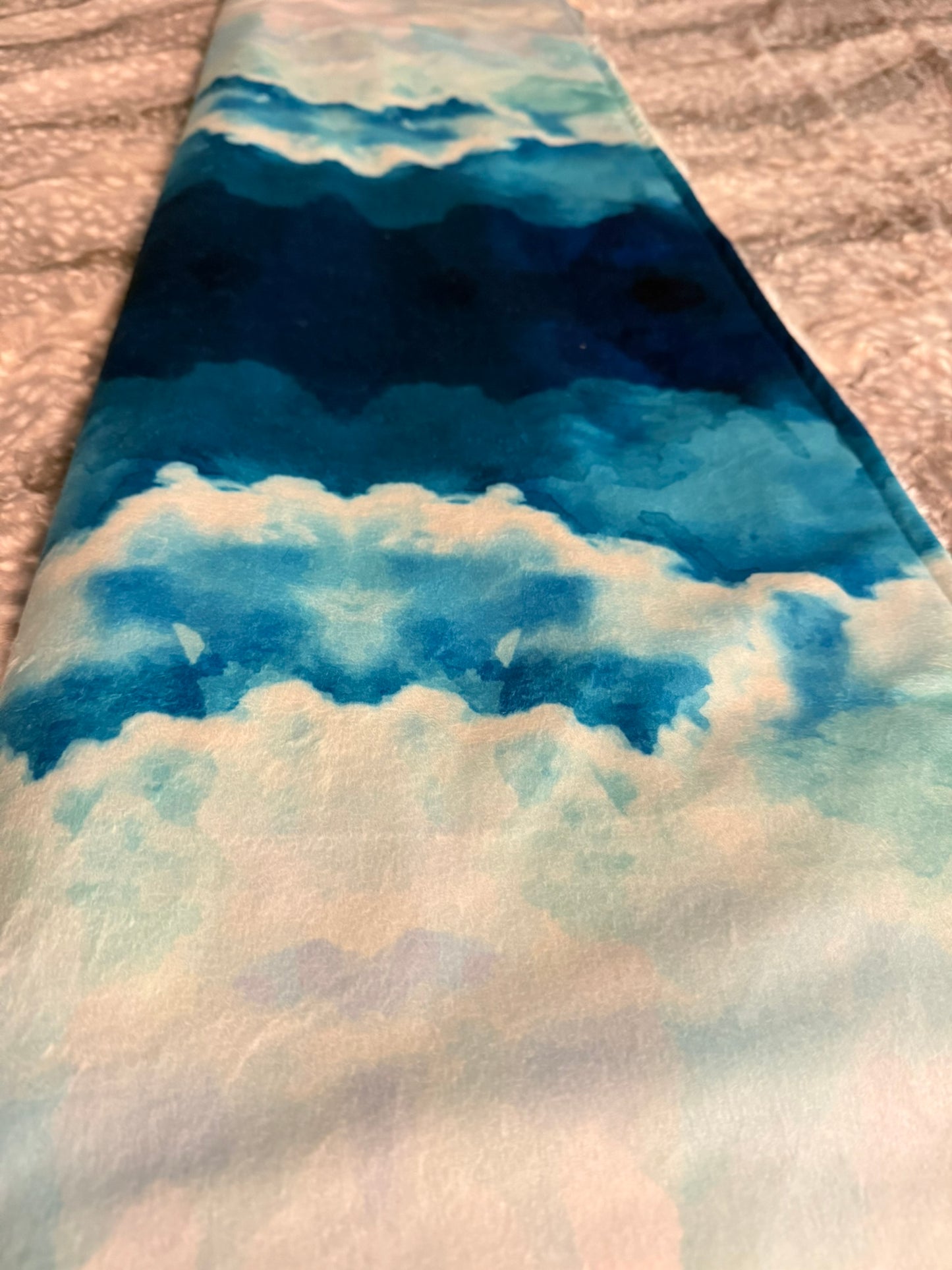 Dreamy Clouds Mama Bear Minky Throw
