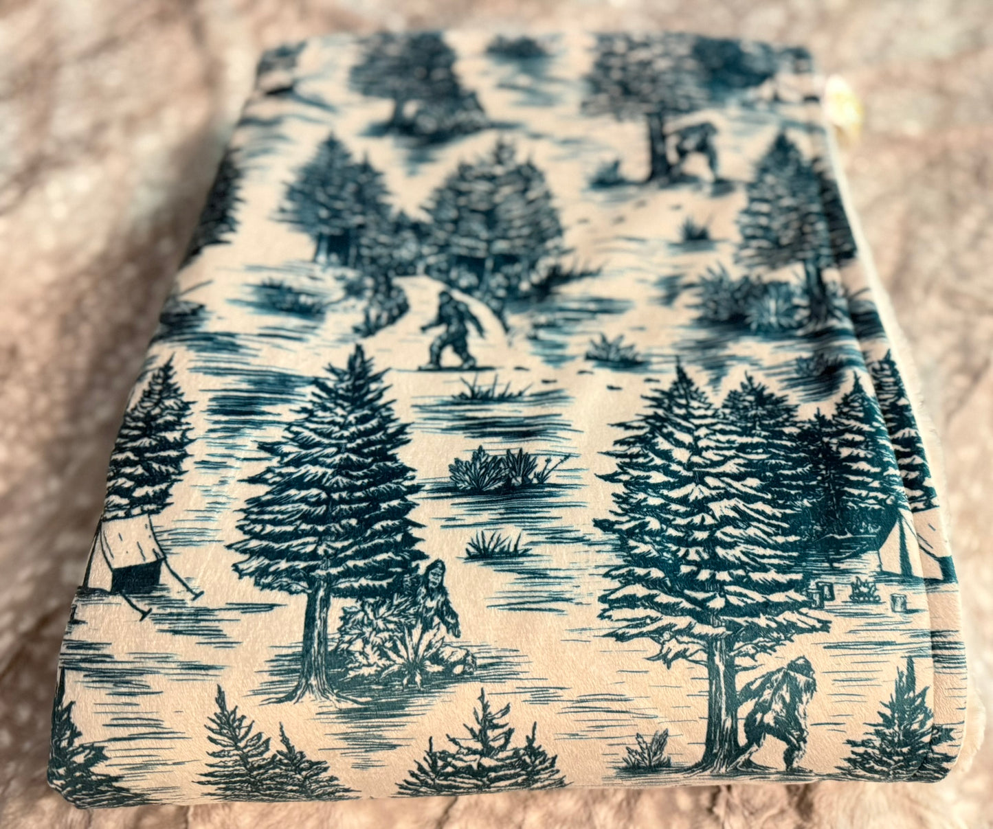 Sasquatch Papa Bear Minky Throw