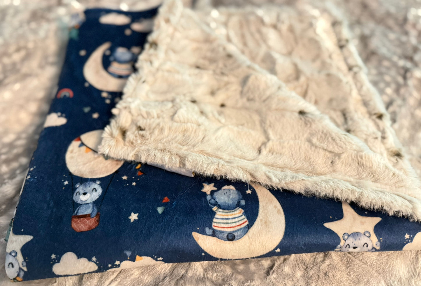 Reach For The Stars Minky Baby Blanket