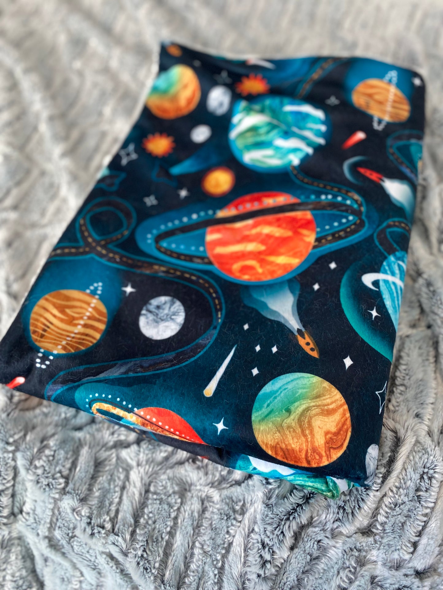 Planets Minky Baby Blanket