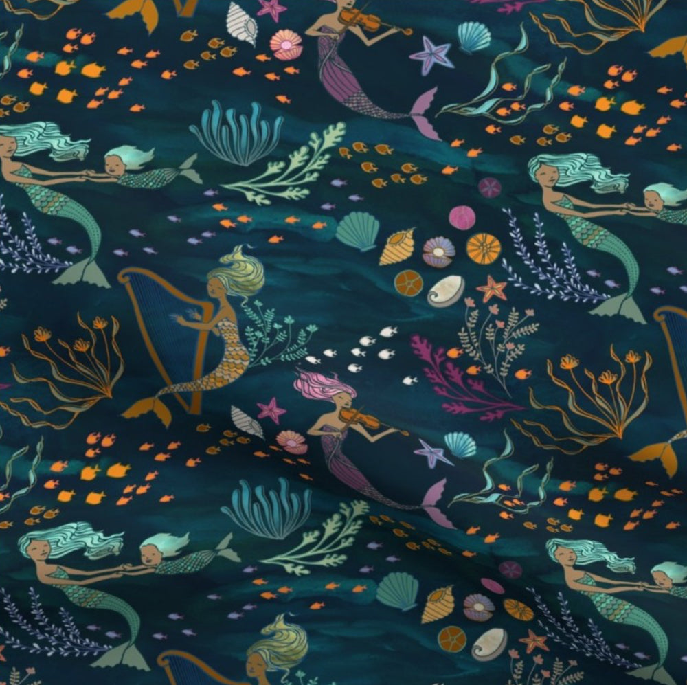 Musical Mermaids Minky Baby Blanket