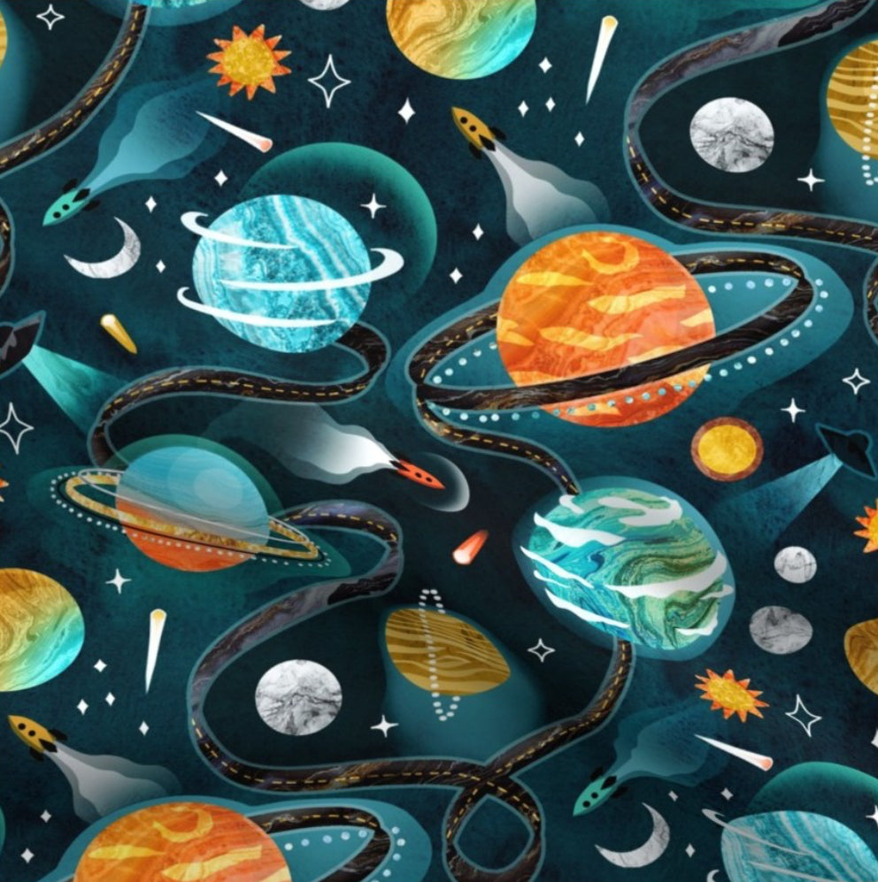 Planets Minky Baby Blanket