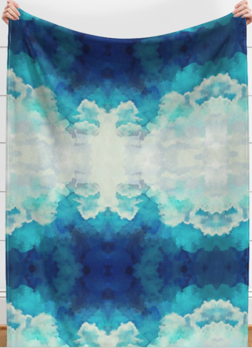 Dreamy Clouds Mama Bear Minky Throw