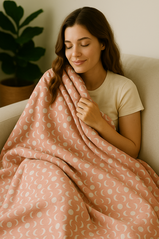 Phases Of The Moon Mama Bear Minky Throw