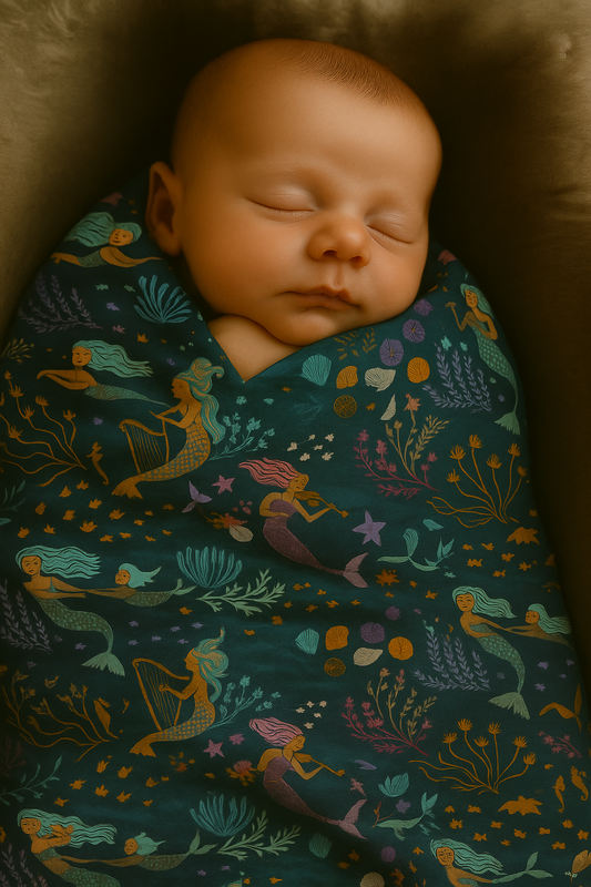 Musical Mermaids Minky Baby Blanket