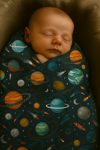 Planets Minky Baby Blanket