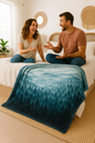 Ombre Forest Papa Bear Minky Throw