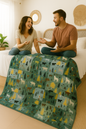 Canadian Patchwork Papa Bear Minky Throw