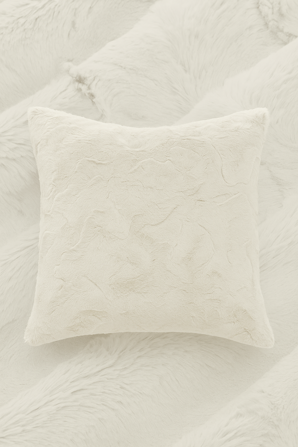 High Pile Minky Pillow Covers -Natural Hide
