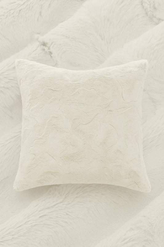 High Pile Minky Pillow Covers -Natural Hide
