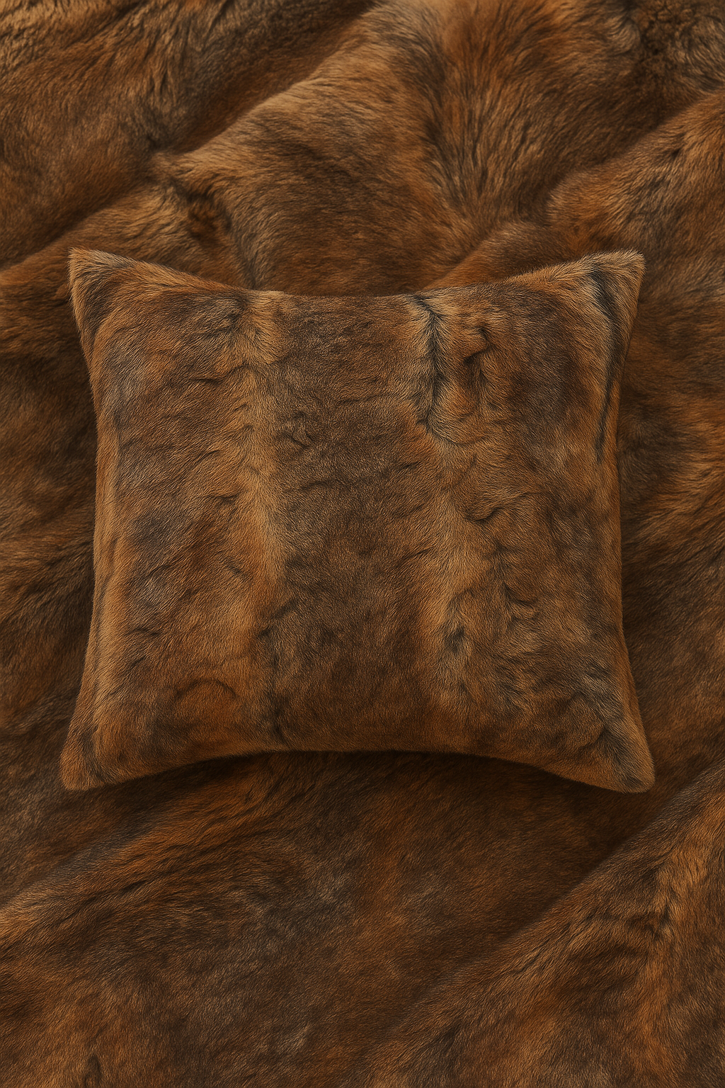 High Pile Minky Pillow Covers- Bear Hide