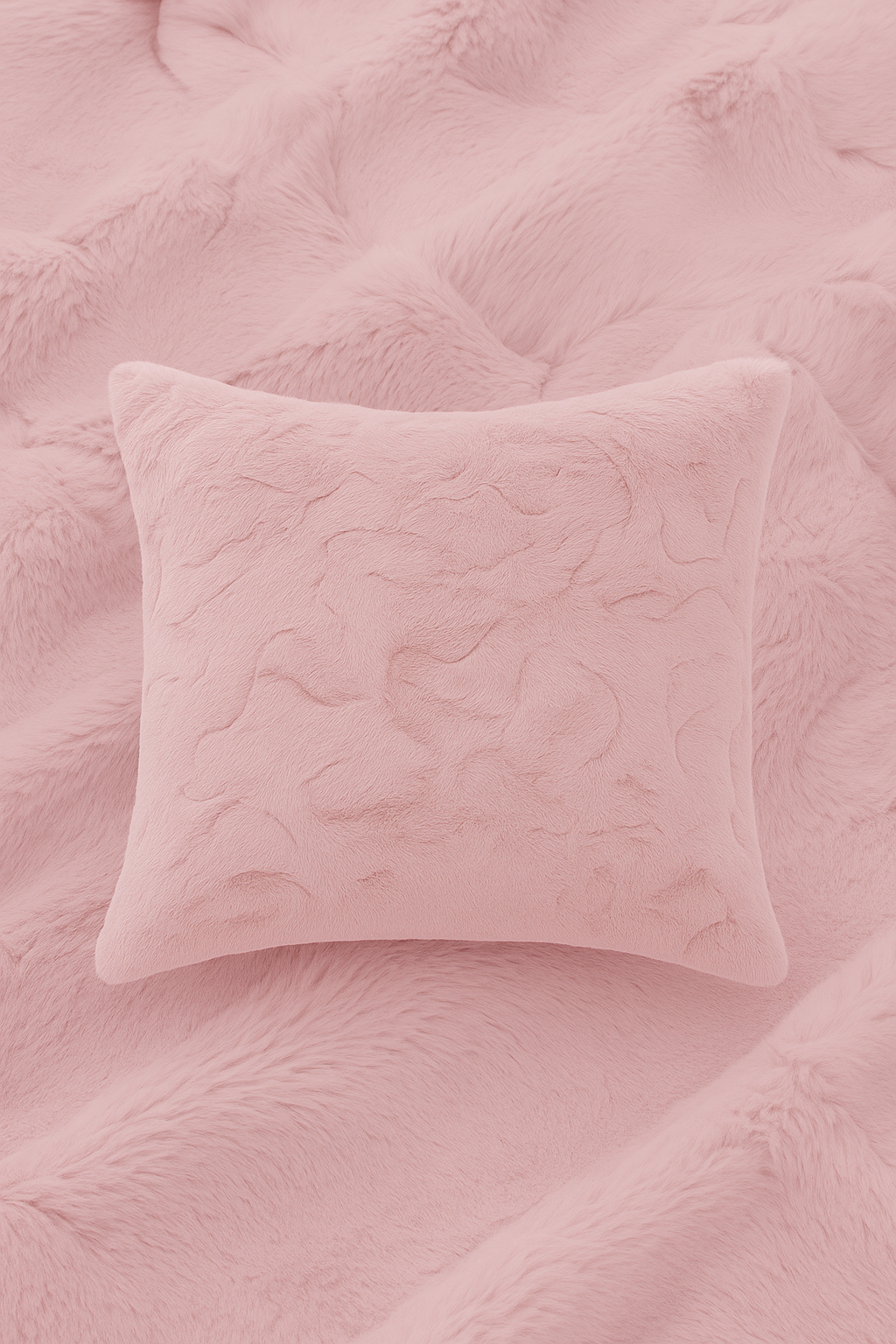 High Pile Minky Pillow Covers -Blush