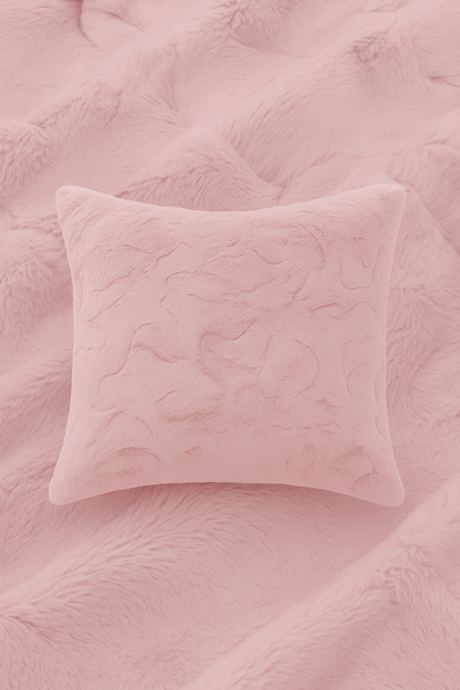 High Pile Minky Pillow Covers -Blush