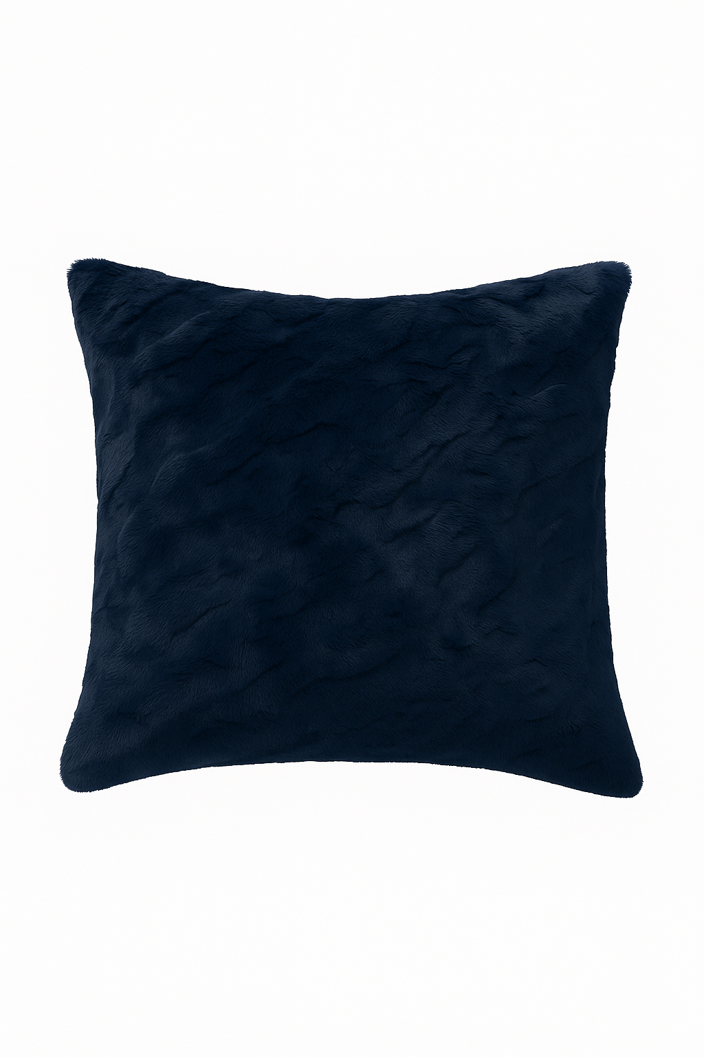 High Pile Minky Pillow Covers -Navy Hide