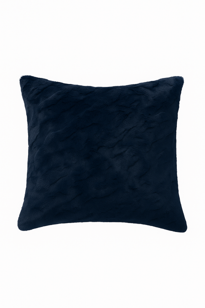 High Pile Minky Pillow Covers -Navy Hide