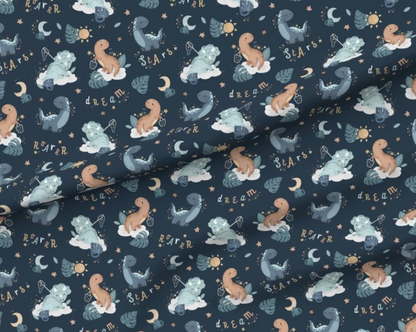 Dreamy Dinos Minky Baby Blanket
