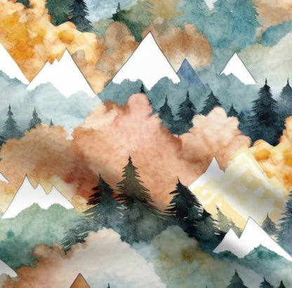 Geometric Mountains Papa Bear Minky Throw