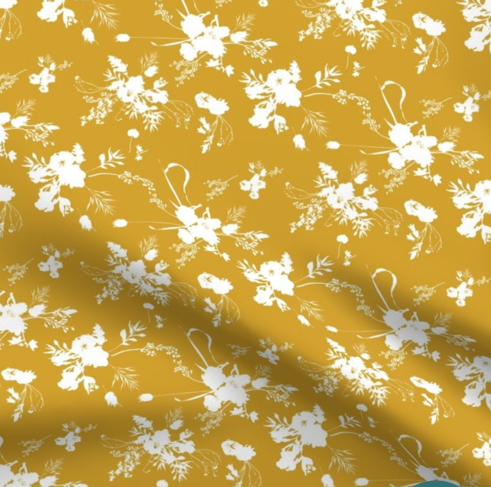 Golden Floral Mama Bear Minky Throw