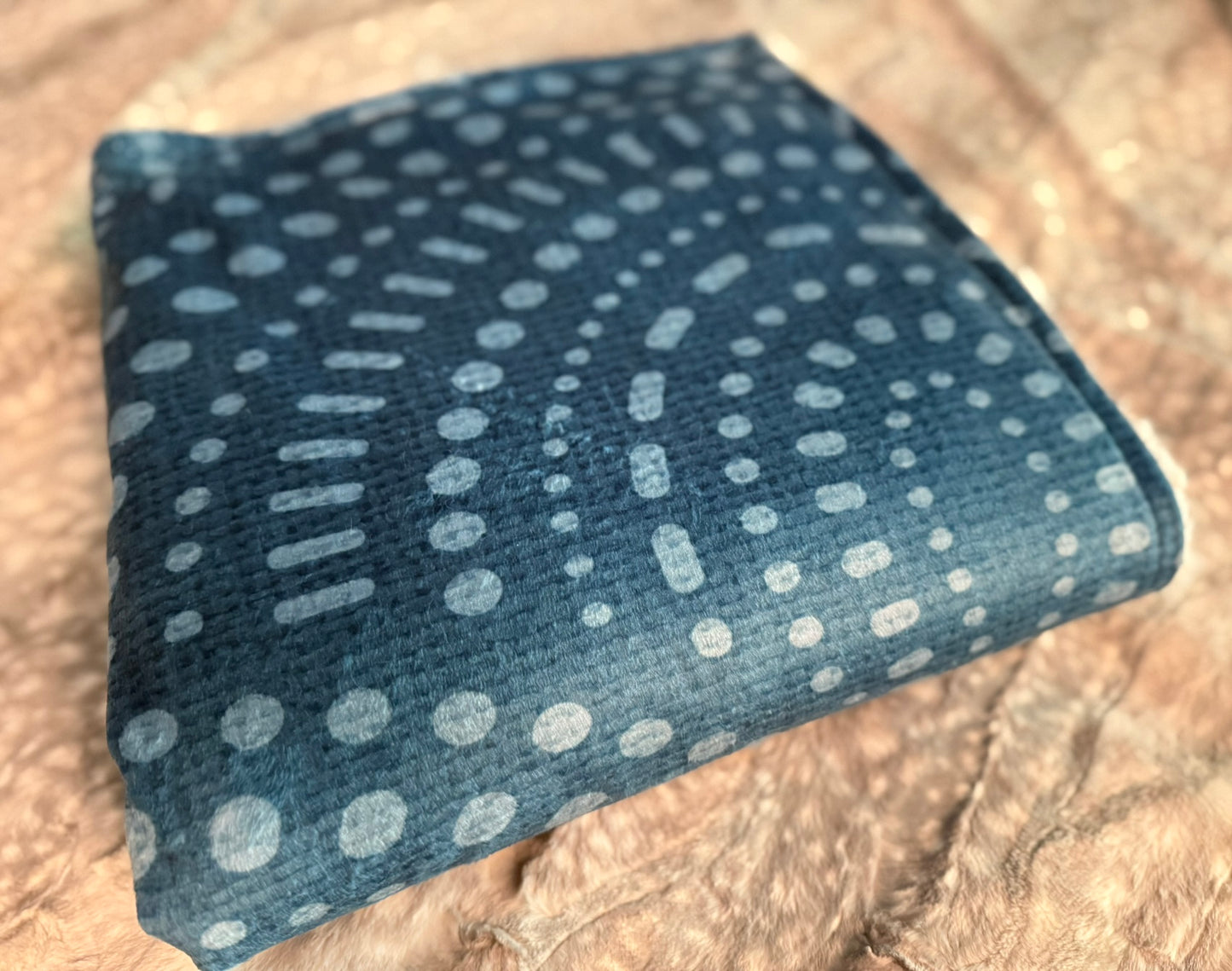 Scalloped Dots Mama Bear Minky Throw