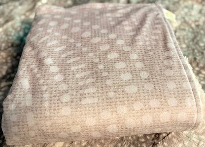 Scalloped Dots Mama Bear Minky Throw