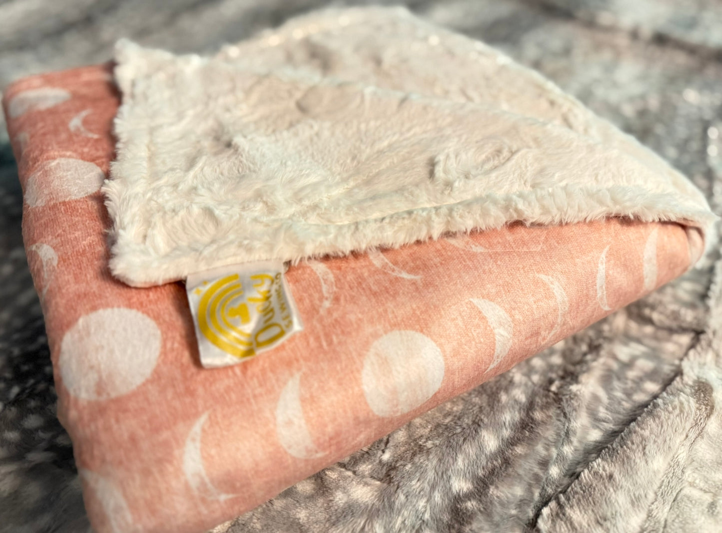 Phases Of The Moon Mama Bear Minky Throw