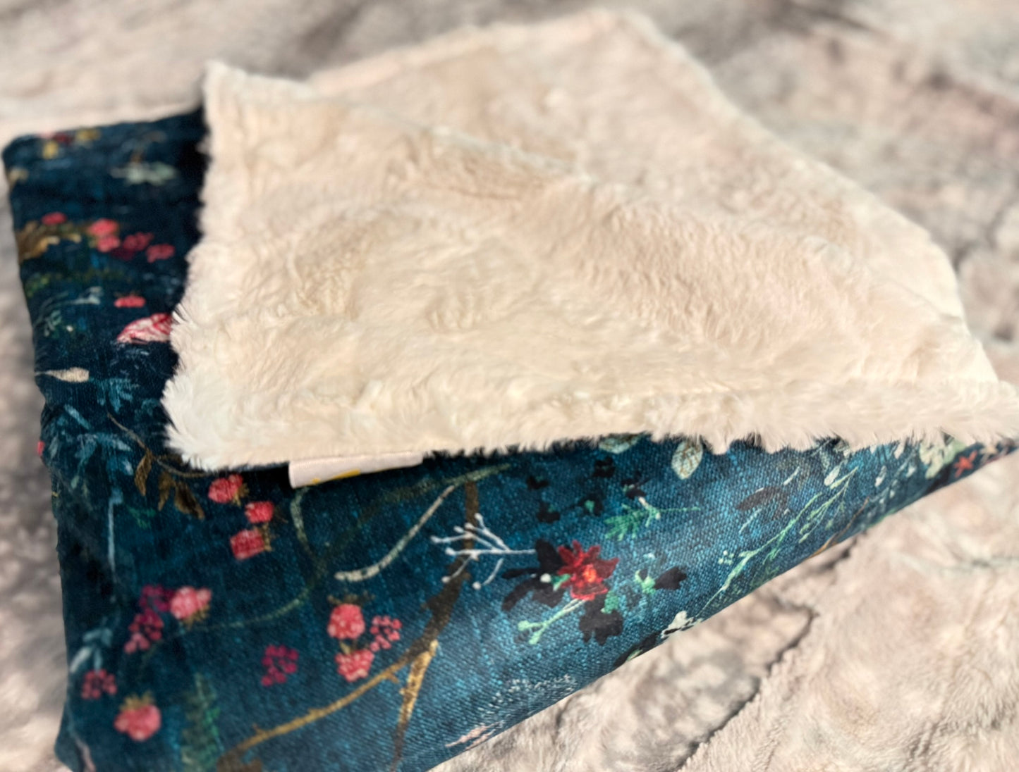 Fable Floral Mama Bear Minky Throw