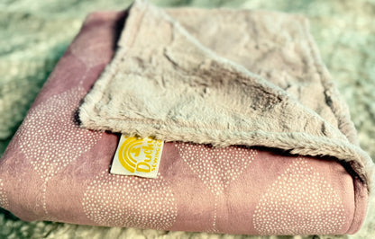 Lavender Drops Mama Bear Minky Throw