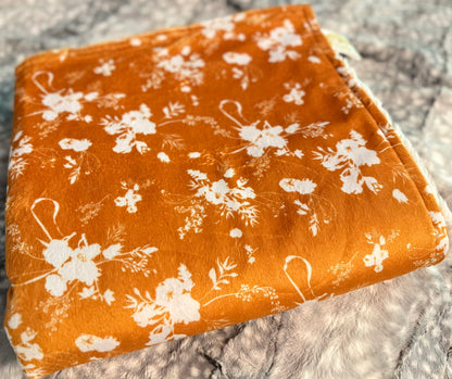 Golden Floral Mama Bear Minky Throw