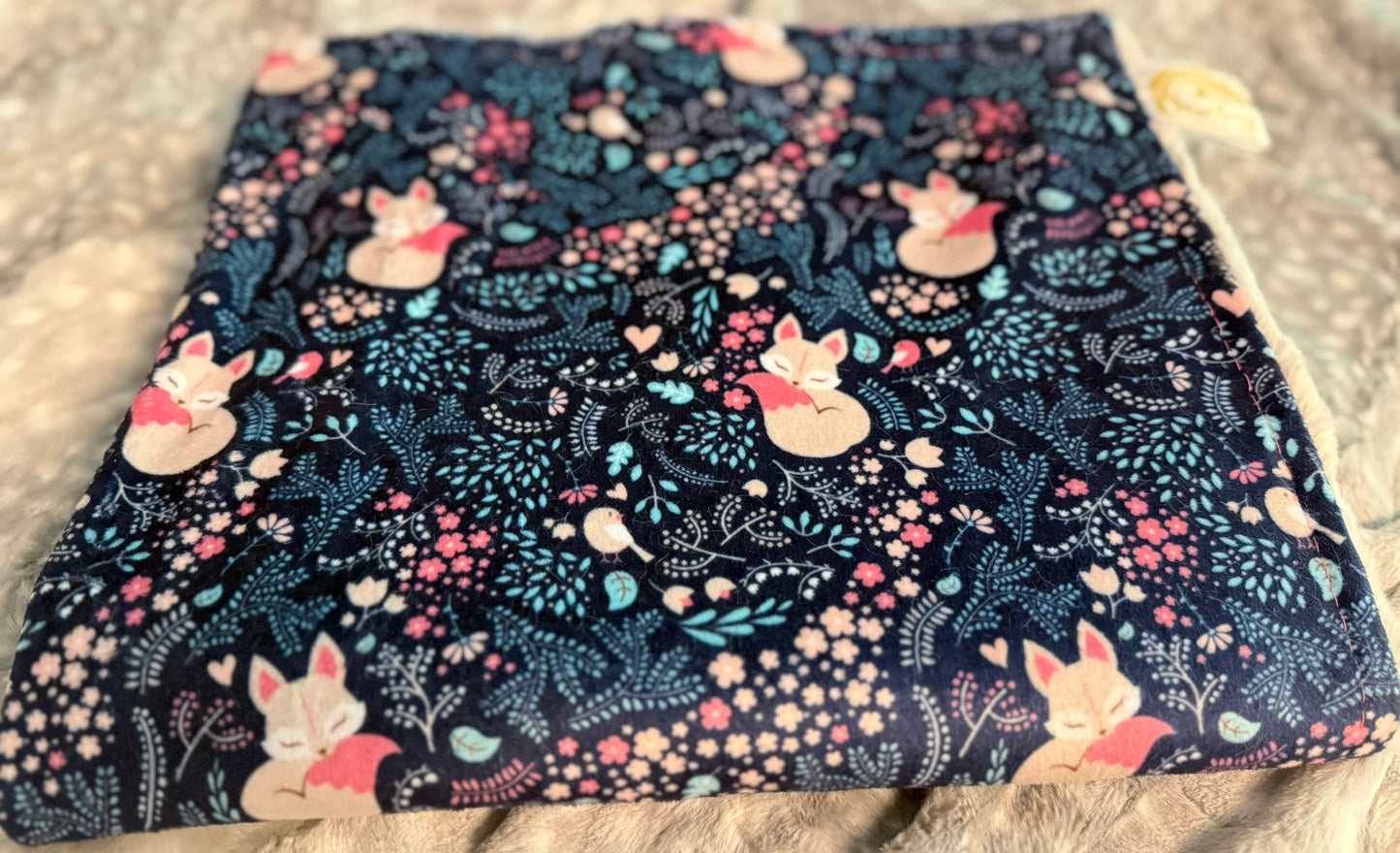 Sleepy Foxes Minky Baby Blanket