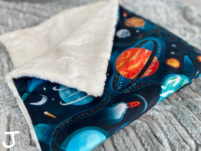Planets Minky Baby Blanket