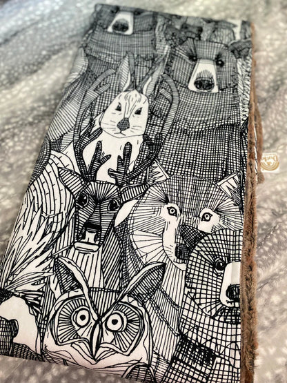 Canadian Animals Papa Bear Minky Throw