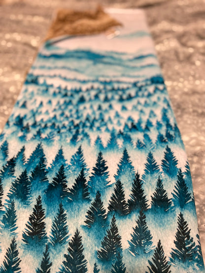 Ombre Forest Papa Bear Minky Throw