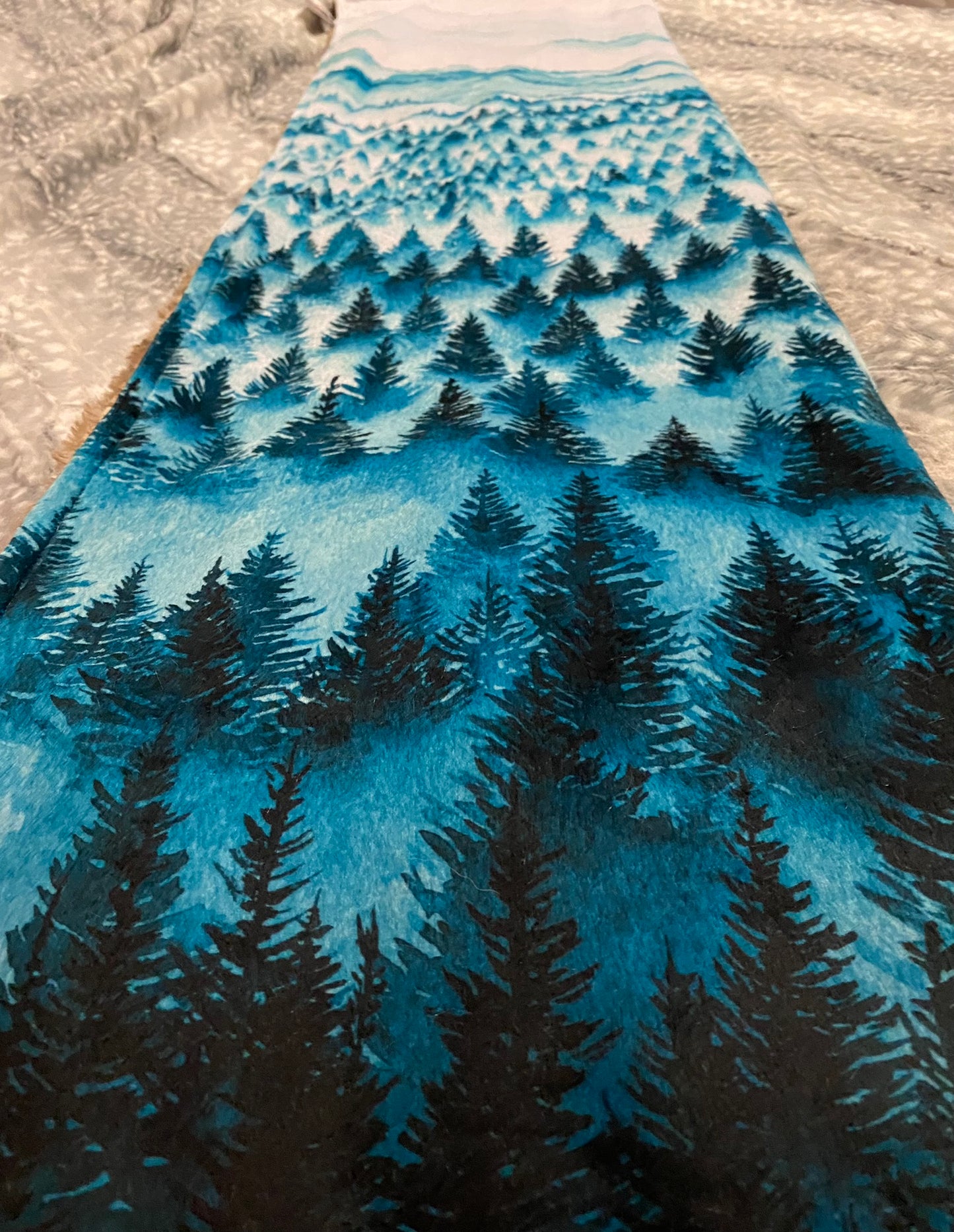 Ombre Forest Papa Bear Minky Throw