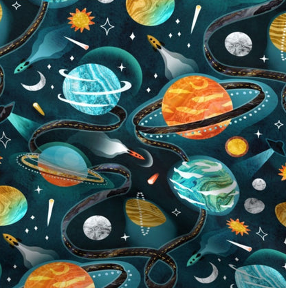 Planets Minky Baby Blanket