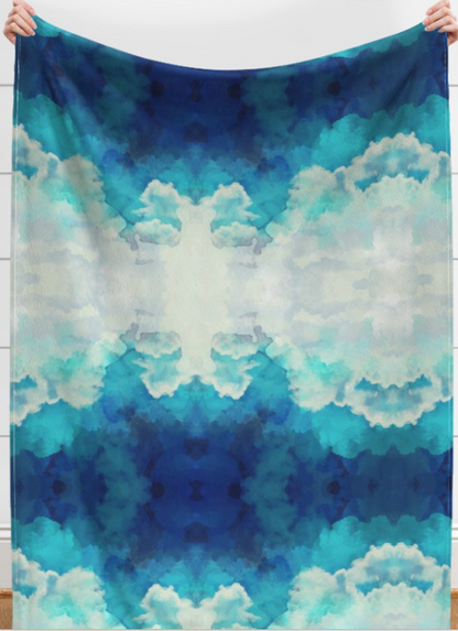 Dreamy Clouds Mama Bear Minky Throw