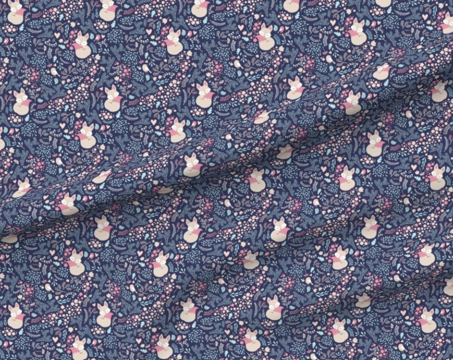 Sleepy Foxes Minky Baby Blanket