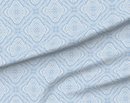Soft Blue Boho Mama Bear Minky Throw